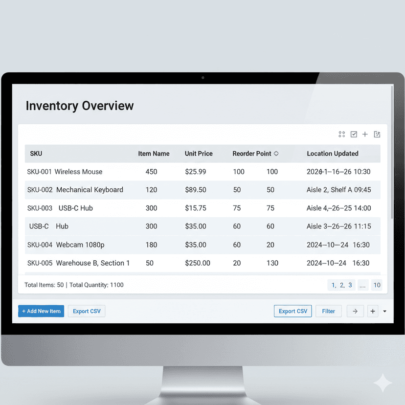 Inventory Table